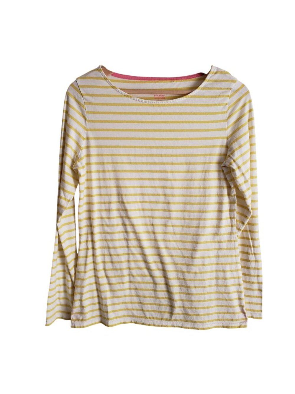Boden Yellow Striped Top US 6 Cotton Lightweight Tee Preppy Shirt